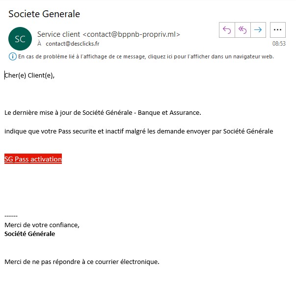 Societe General - Piratage